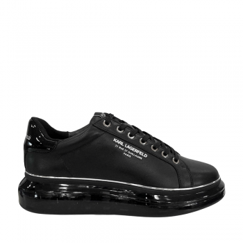 Sneakers bărbați Karl Lagerfeld KAPRI Kushion RSG Lo Lace negri din piele 2059BP52615N