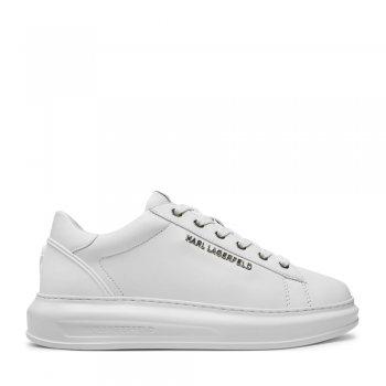 Sneakers bărbați Karl Lagerfeld Kapri Mens Karl NFT albi din piele naturală 2058BP52575A