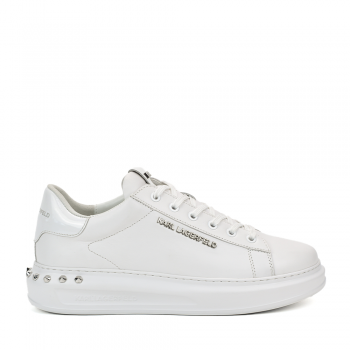 Sneakers bărbați Karl Lagerfeld Kapri Mens Studebakker Lo albi din piele naturală 2058BP52574AA