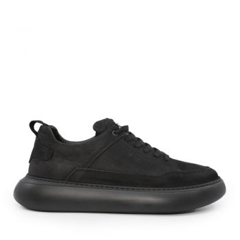 Sneakers bărbați Luca di Gioia negri din piele nabuck 2308BP171148N