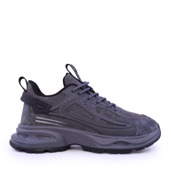 Sneakers bărbați TheZeus gri din piele nabuck 2548BP32992GR