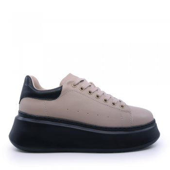 Sneakers femei Benvenuti taupe din piele naturală 3748DP002TA