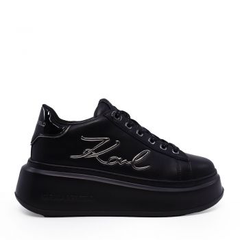 Sneakers femei Karl Lagerfeld Anakapri Signia negri din piele 2058dp63510n