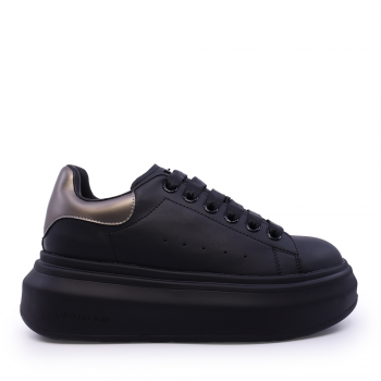 Sneakers femei Luca di Gioia negri din piele naturală 3848DP216N