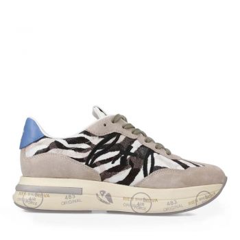 Sneakers femei Premiata Cassie bej din piele și textil 1698dp7115be