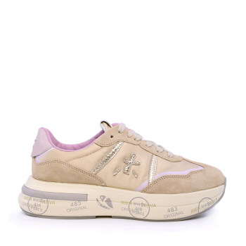 Sneakers femei Premiata Cassie nude din piele și textil 1698DP6995NU