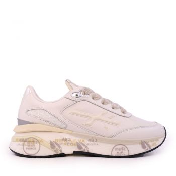 Sneakers femei Premiata Moerund albi din piele naturală 1698DP6989A