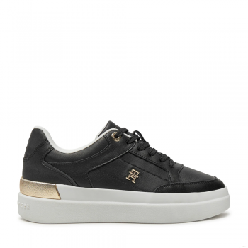 Sneakers femei Tommy Hilfiger VARE COUR negri din piele 3418DP7997N