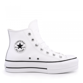 Sneakers high top Converse Chuck Taylor All Star Lift Platform albi din piele 2948DGS561676A