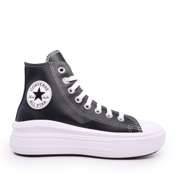 Sneakers high top femei Converse All Star Move Platform negri din piele 2948DGS04294N