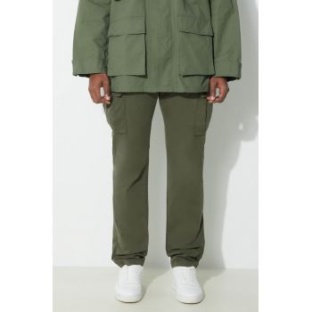 Napapijri pantaloni M-Yasuni Sl barbati, culoarea verde, cu fason cargo, NP0A4H1GGE41