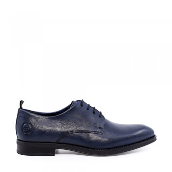 Pantofi derby bărbați Benvenuti bleumarin din piele 715BP3051BL