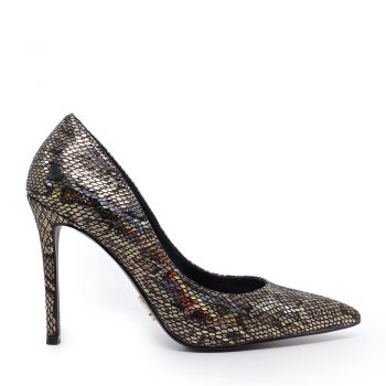 Pantofi tip stiletto femei Steve Madden Evelyn negri cu print snake 1467DPEVELYNSN