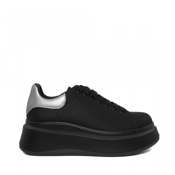 Sneakers femei Benvenuti negri din piele 1277DP1157N