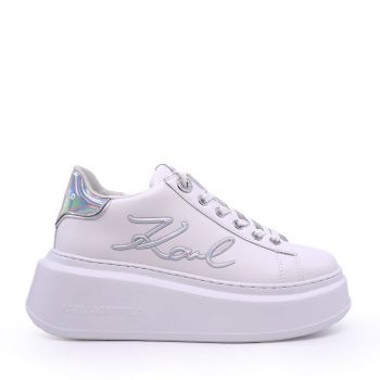 Sneakers femei Karl Lagerfeld Anakapri Signia albi din piele 2057DP63510A