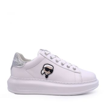 Sneakers femei Karl Lagerfeld Kapri Karl NFT albi din piele 2057DP62530A