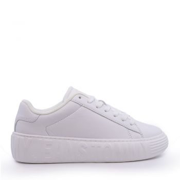 Sneakers femeiTommy Hilfiger albi din piele 3417DP2507A