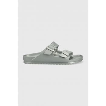 Birkenstock papuci Arizona Eva barbati, culoarea argintiu