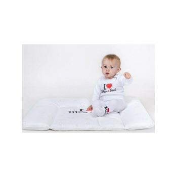 Saltea de infasat New Baby I love mum and dad 50x70 White