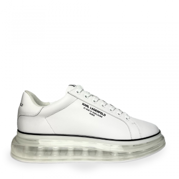 Sneakers bărbați Karl Lagerfeld KAPRI Kushion RSG Lo Lace albi din piele 2059BP52615A