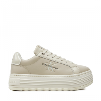 Sneakers femei Ck Calvin Klein Bold Platform Low Lace auriu platină din piele 2378DP1464AU