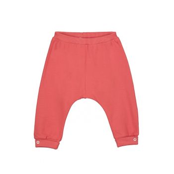 Pantaloni sport din amestec de bumbac cu talie elastica