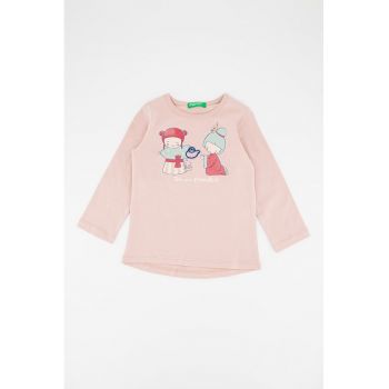 Bluza de bumbac cu imprimeu grafic