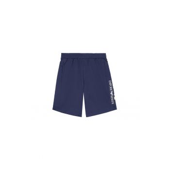 Pantaloni scurti copii - EA7 Emporio Armani - Bumbac - Albastru marin -