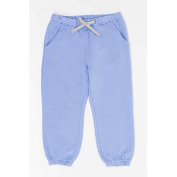 Pantaloni sport din bumbac cu snur de ajustare in talie