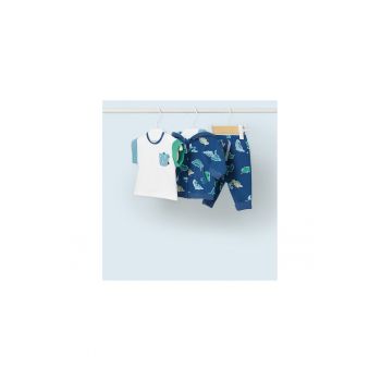 Set tricou - hanorac si pantaloni copii - 301833444 - Bumbac - Albastru marin