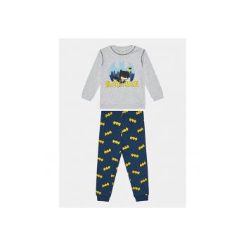 Pijama copii - 333317 - Gri/Bleumarin - Bumbac