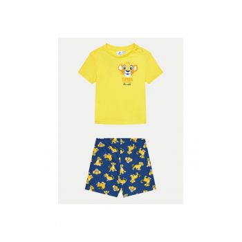 Pijama copii - 77289 - Bleumarin/Galben - Bumbac