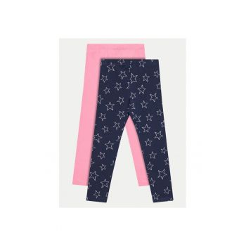 Set 2 perechi pantaloni copii - 832865 - Roz - Bumbac