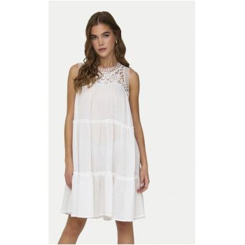 Rochie - 9419 - Bumbac - Alb