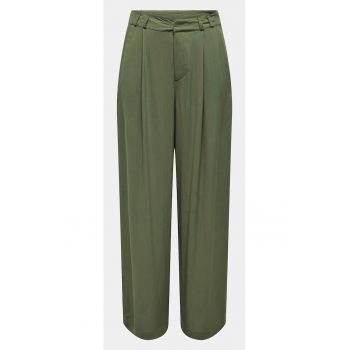 Pantaloni dama - 303602628 - Verde - Viscoza