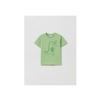 Tricou copii - 38589 - Verde - Bumbac