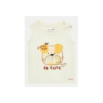 Tricou copii - 49705 - Ecru - Bumbac