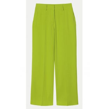 Pantaloni dama - 304149016 - Verde - Viscoza