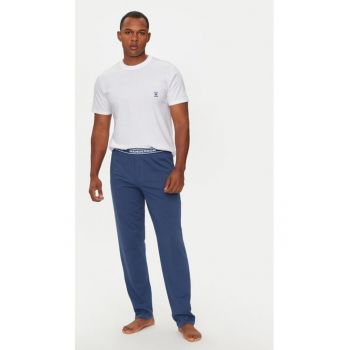 Pijama barbati - 702273 - Albastru/Alb - Bumbac