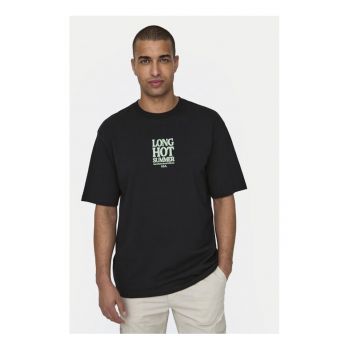 Tricou barbati - 61003 - Bumbac - Negru