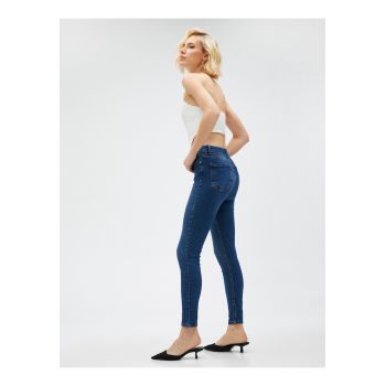 Blugi slim fit cu talie inalta Carmen