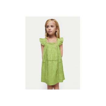 Rochie fete - 13768 - Verde - Bumbac