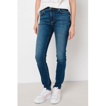 Blugi skinny cu talie inalta