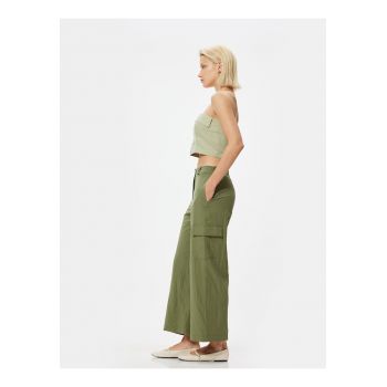 Pantaloni cargo crop