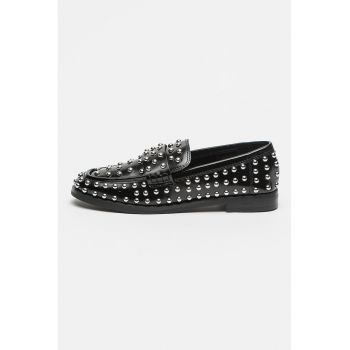 Pantofi loafer cu varf rotund si tinte Bequest