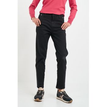 Pantaloni din amestec de bumbac cu buzunare laterale