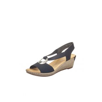 Sandale casual - dama - ANTISTRESS - 624H6-00 negru - piele ecologica - platforma