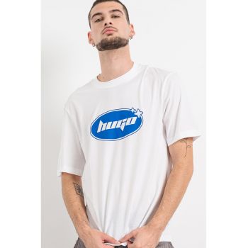 Tricou de bumbac cu imprimeu logo Nugoclean