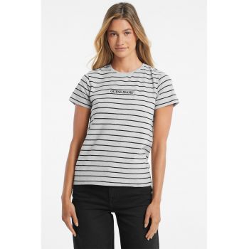 GUESS - Tricou din amestec de bumbac cu dungi