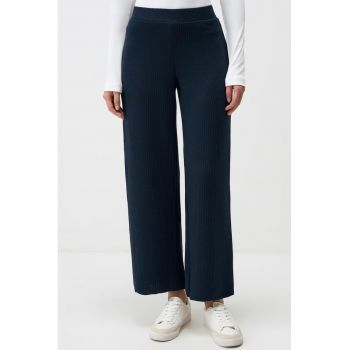 Pantaloni crop striati